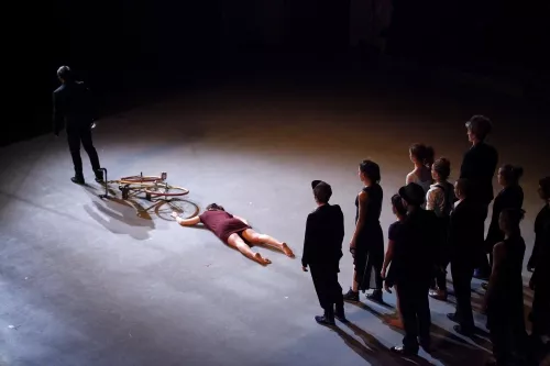 PULSIONS, spectacle de fin d'études de la 24e promotion du Centre national des arts du cirque/CNAC de Châlons-en-Champagne, mis en scène par Laurent Laffargue