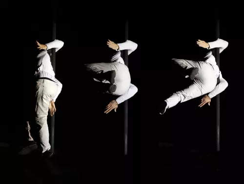Santiago Howard, Mât chinois, 25e promotion du Centre national des arts du cirque/CNAC de Châlons-en-Champagne