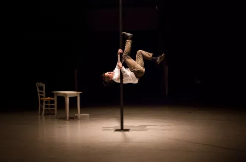 Antonin Bailles, mât chinois, 29e promotion du Centre national des arts du cirque (Cnac) de Châlons-en-Champagne