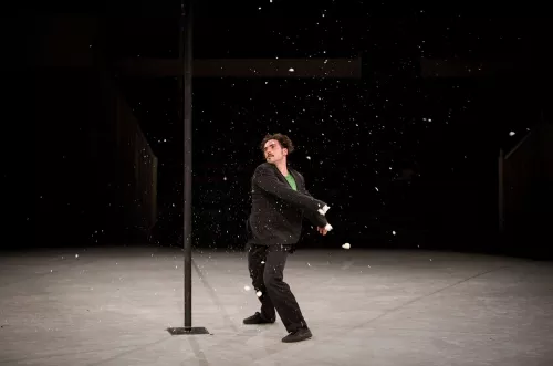 Leonardo Duarte Marques Ferreira, mât chinois, 29e promotion du Centre national des arts du cirque (Cnac) de Châlons-en-Champagne