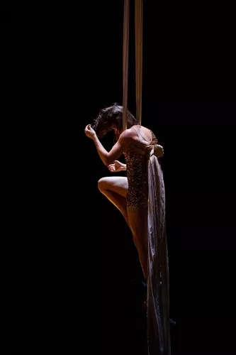 Noemie Deumie, tissu, 30e promotion du Centre national des arts du cirque (Cnac) Châlons-en-Champagne