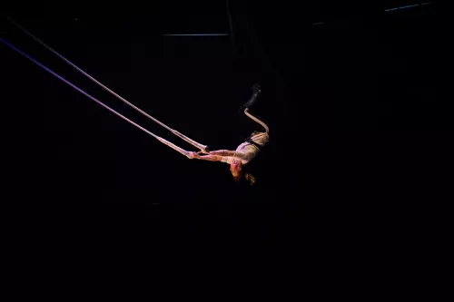 Sandra Reichenberger, trapèze ballant, 30e promotion du Centre national des arts du cirque (Cnac) de Châlons-en-Champagne