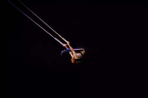 Sandra Reichenberger, trapèze ballant, 30e promotion du Centre national des arts du cirque (Cnac) de Châlons-en-Champagne