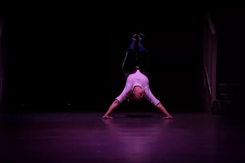 Sandra Reichenberger, trapèze ballant, 30e promotion du Centre national des arts du cirque (Cnac) de Châlons-en-Champagne