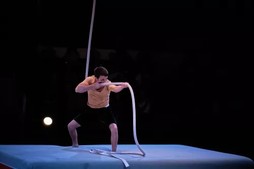 Fernando Arevalo Casado, corde lisse, 31e promotion du Centre national des arts du cirque (Cnac) de Châlons-en-Champagne