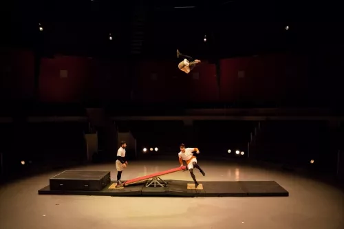 Demian Bucci, bascule coréenne, 31e promotion du Centre national des arts du cirque (Cnac) de Châlons-en-Champagne