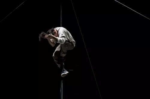 Hector Diaz Mallea, mât chinois, 31e promotion du Centre national des arts du cirque (Cnac) de Châlons-en-Champagne