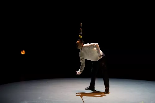 Sebastian Krefeld, bascule coréenne - capillotraction, 31e promotion du Centre national des arts du cirque (Cnac) de Châlons-en-Champagne