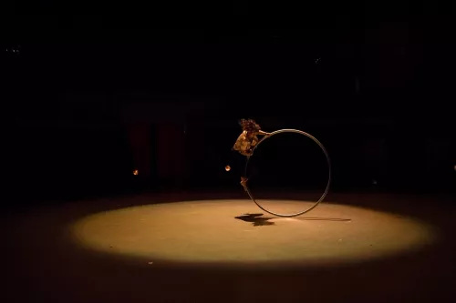 Marica Marinoni, roue Cyr, 31e promotion du Centre national des arts du cirque (Cnac) de Châlons-en-Champagne