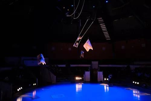 Lucia Heege Torres, trapèze ballant, 33e promotion du Centre national des arts du cirque / CNAC de Châlons-en-Champagne