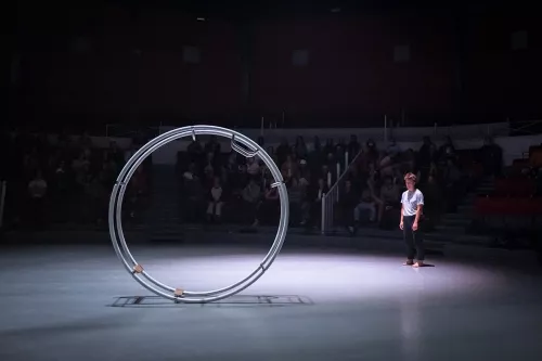 Noa Aubry, roue allemande, 34e promotion du Centre national des arts du cirque / CNAC de Châlons-en-Champagne