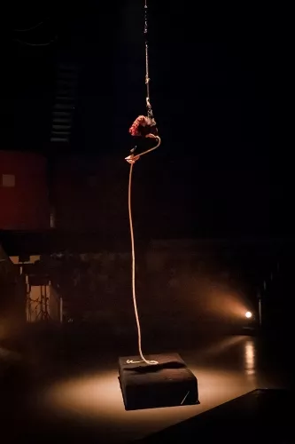 Alice Binando, corde lisse, 34e promotion du Centre national des arts du cirque / CNAC de Châlons-en-Champagne