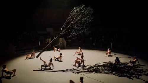 Jef Everaert, roue Cyr, 34e promotion du Centre national des arts du cirque / CNAC de Châlons-en-Champagne