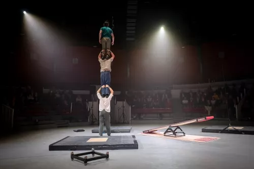 Trio Sans Interdit, bascule coréenne, 34e promotion du Centre national des arts du cirque / CNAC de Châlons-en-Champagne