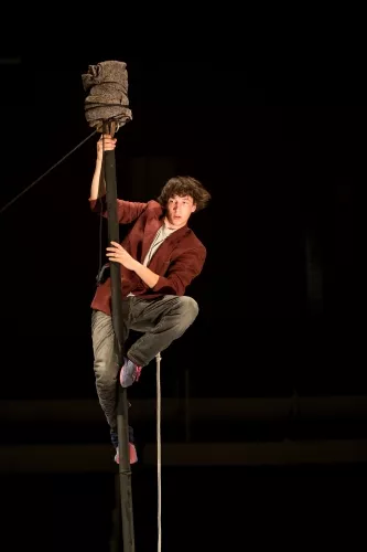 Nicolas Fraiseau, mât chinois, 28e promotion du Centre national des arts du cirque (Cnac) de Châlons-en-Champagne