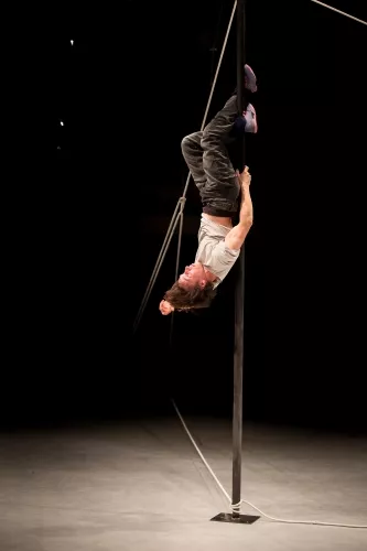 Nicolas Fraiseau, mât chinois, 28e promotion du Centre national des arts du cirque (Cnac) de Châlons-en-Champagne