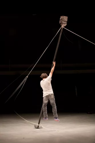 Nicolas Fraiseau, mât chinois, 28e promotion du Centre national des arts du cirque (Cnac) de Châlons-en-Champagne