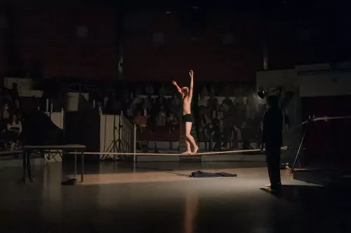 Matiss Nourly, corde tendue, 34e promotion du Centre national des arts du cirque / CNAC de Châlons-en-Champagne