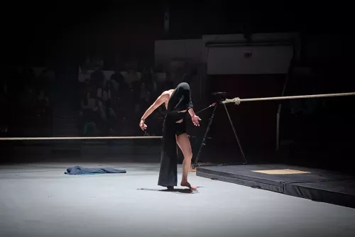 Matiss Nourly, corde tendue, 34e promotion du Centre national des arts du cirque / CNAC de Châlons-en-Champagne